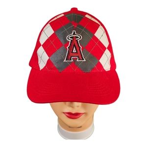 LOS ANGELES‎ ANGELS Baseball Hat Cap Checkered Plaid Anaheim AAA Automobile Club